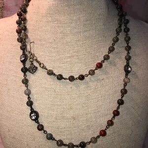 Virgins Saints & Angels Wrap Necklace with clear Cz